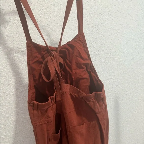 Easel Burnt Orange Adjustable Tie Overalls - Medium - Picture 2 of 4
